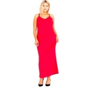 NWT Plus Size Red Racer Back Maxi Dress Lightweight Holiday Party - Size 2XL